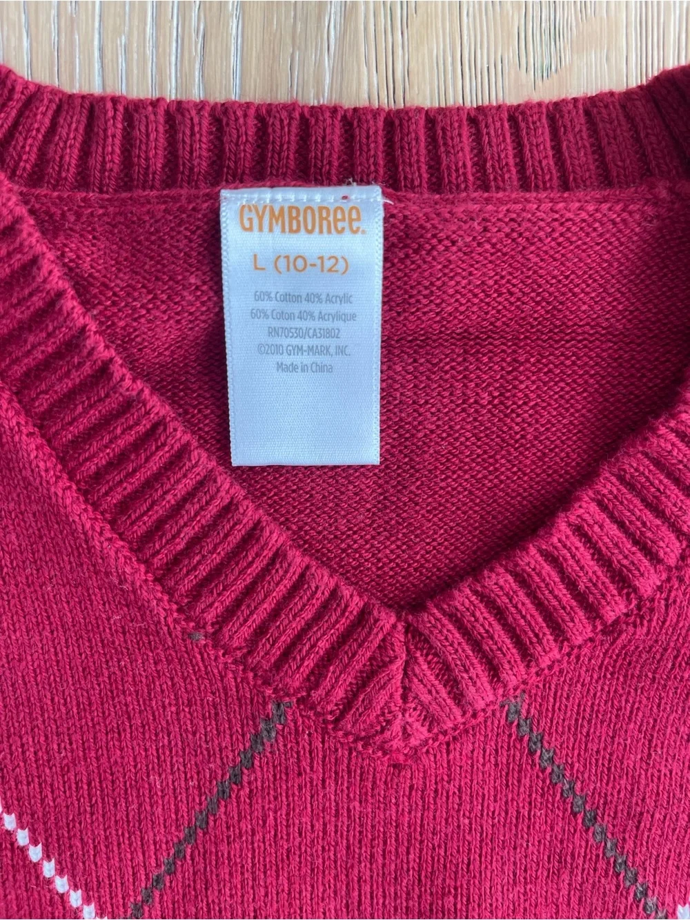 Gymboree Red Argyle Sweater Vest